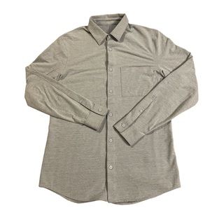 Lululemon Commission Long Sleeve Button Down Grey Size Small